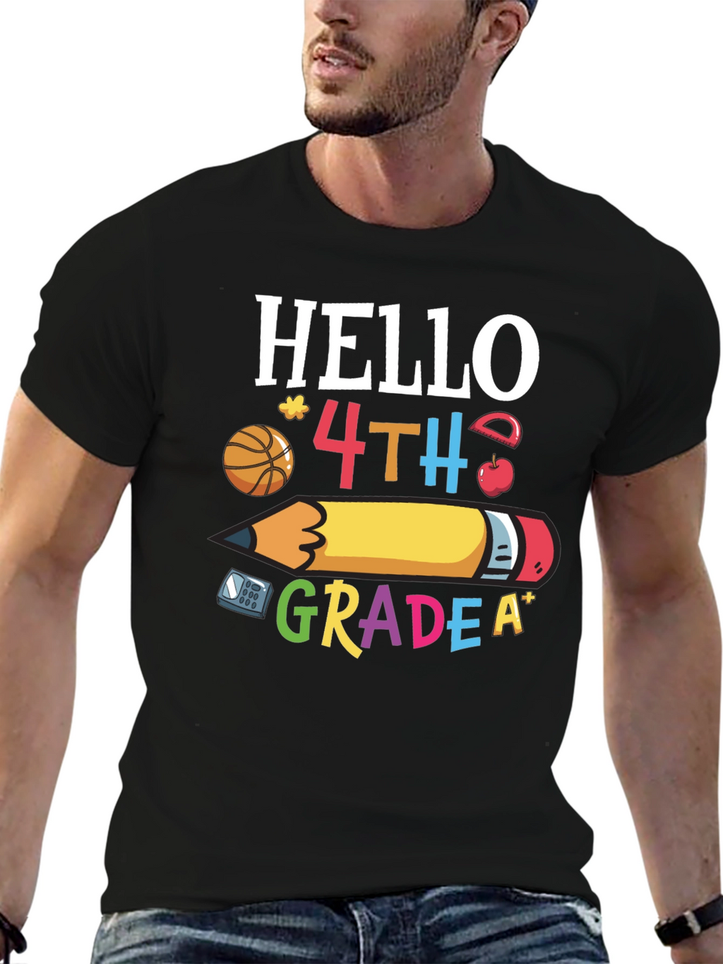 Hello 4th Grade T-Shirt - Back to School