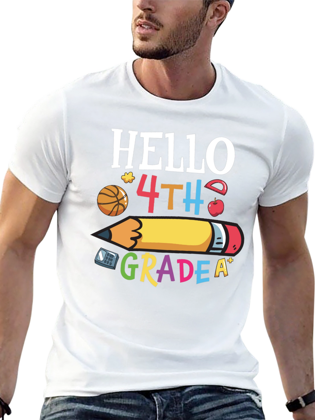 Hello 4th Grade T-Shirt - Back to School