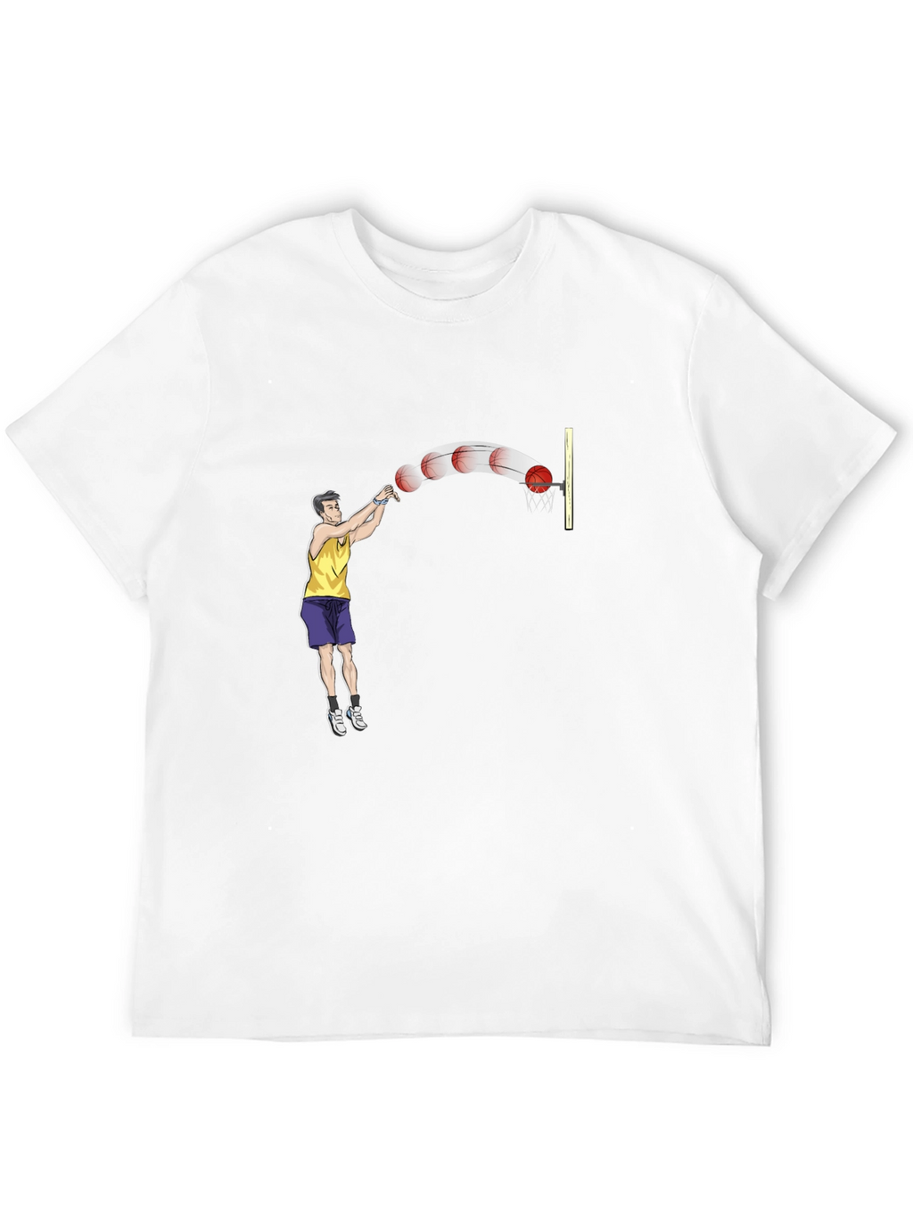 Basketball Throw Graphic Tee - Stylish Black T-Shirt