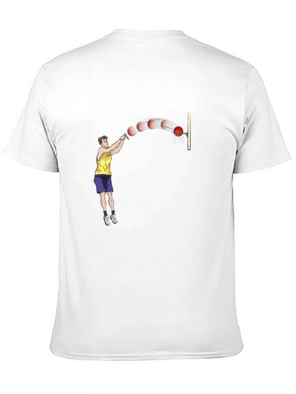 Basketball Throw Graphic Tee - Stylish Black T-Shirt
