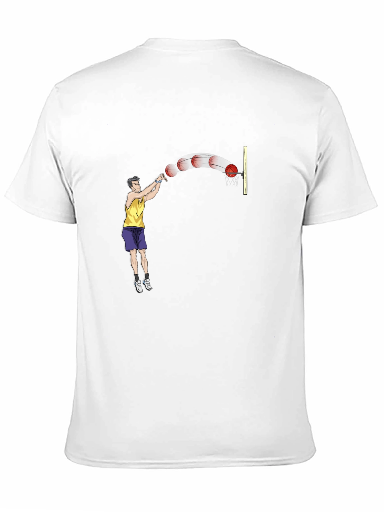 Basketball Throw Graphic Tee - Stylish Black T-Shirt