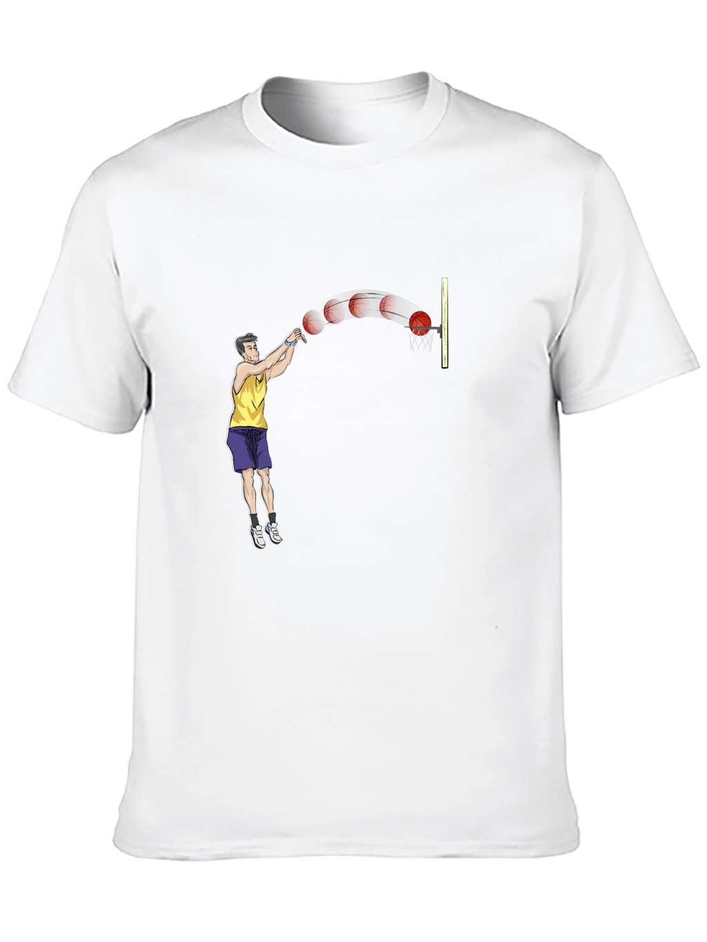 Basketball Throw Graphic Tee - Stylish Black T-Shirt