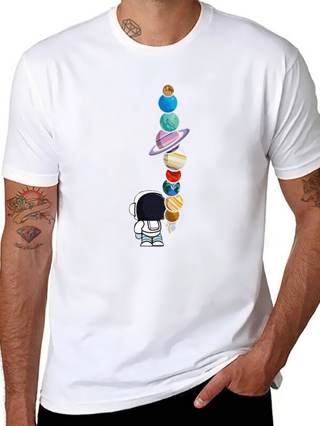 Astronaut & Planets Graphic T-Shirt