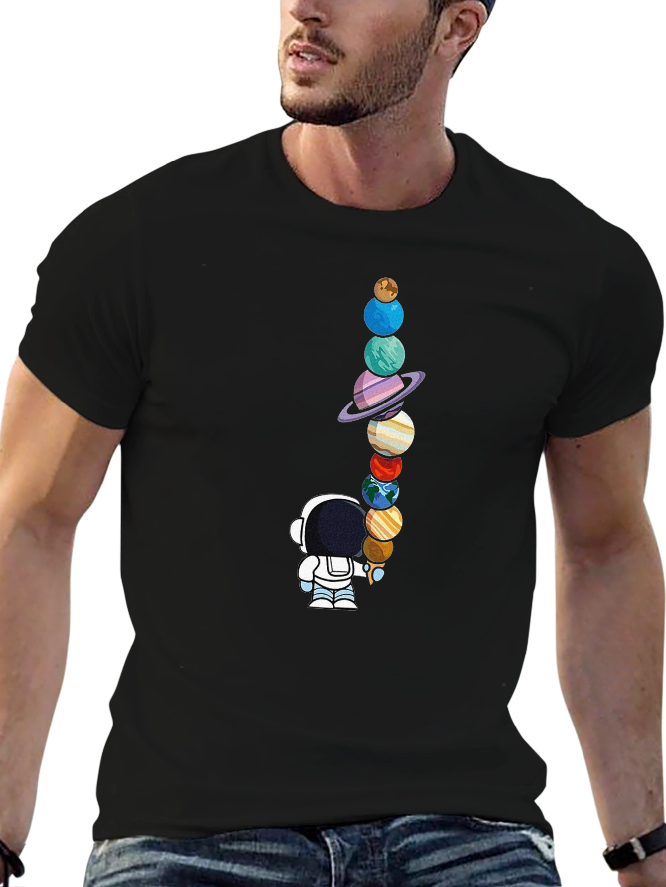 Astronaut & Planets Graphic T-Shirt