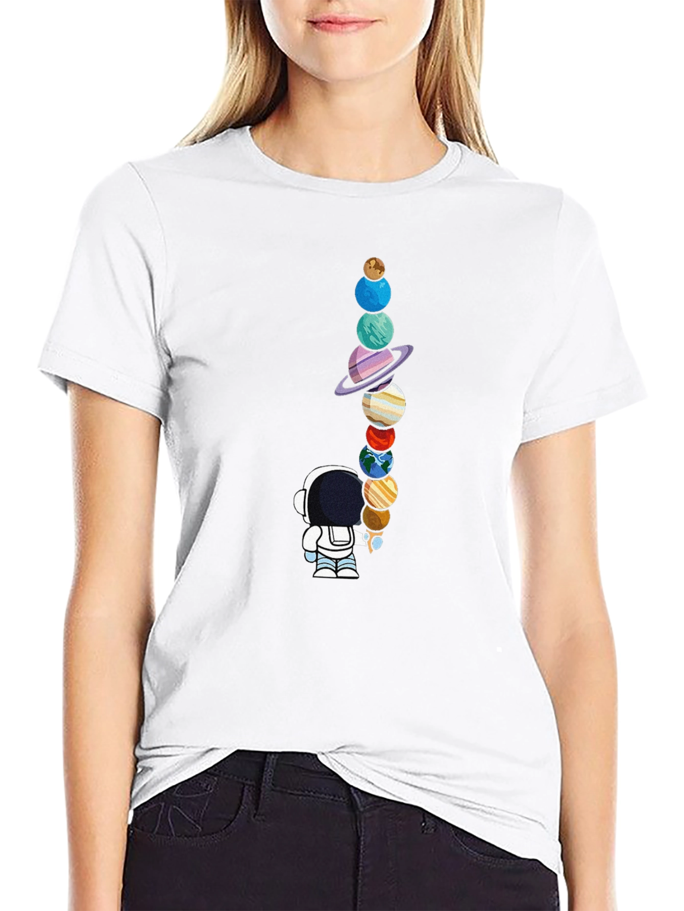 Astronaut & Planets Graphic T-Shirt