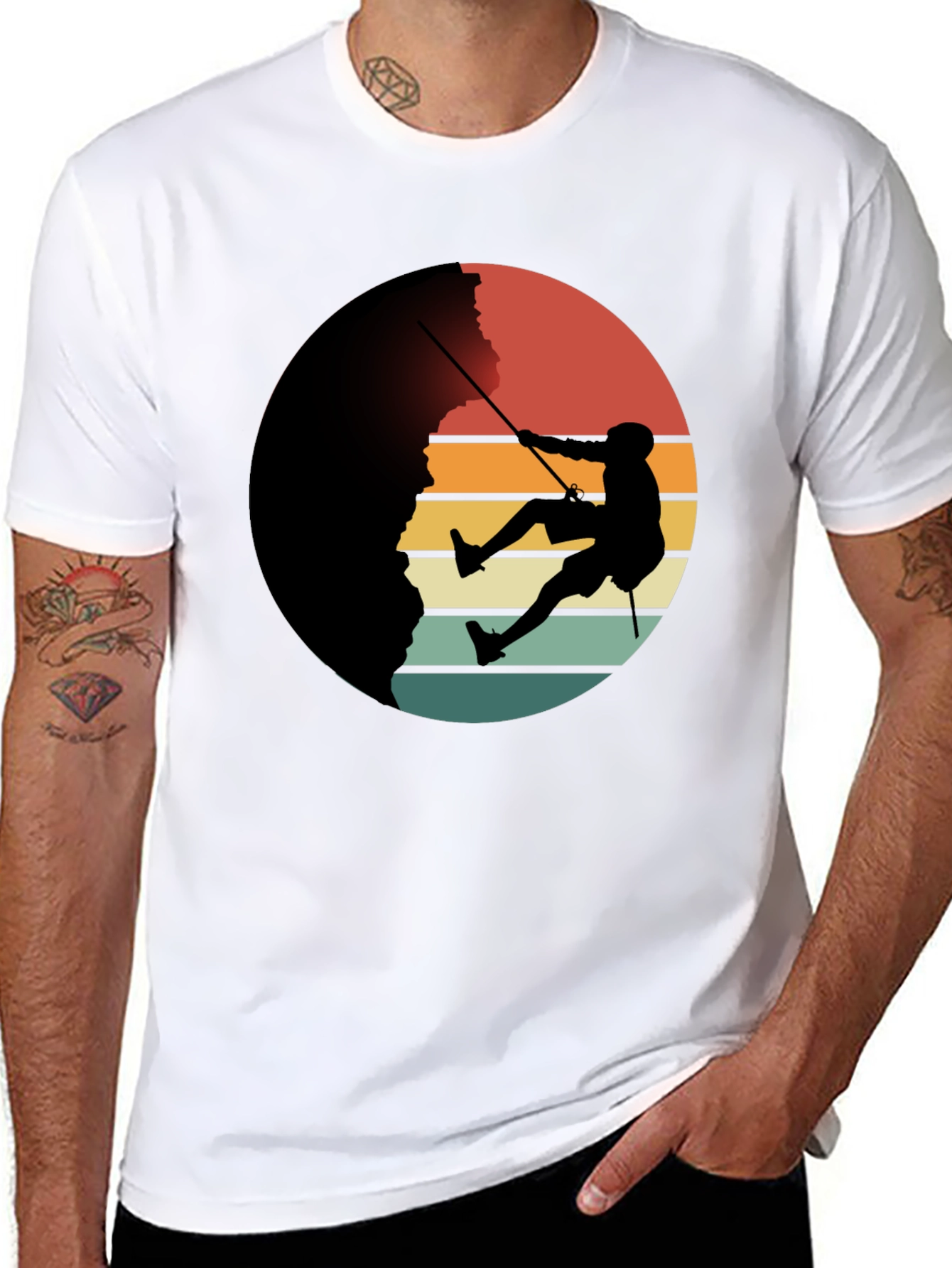 Retro Rock Climbing T-Shirt - Adventure Tee