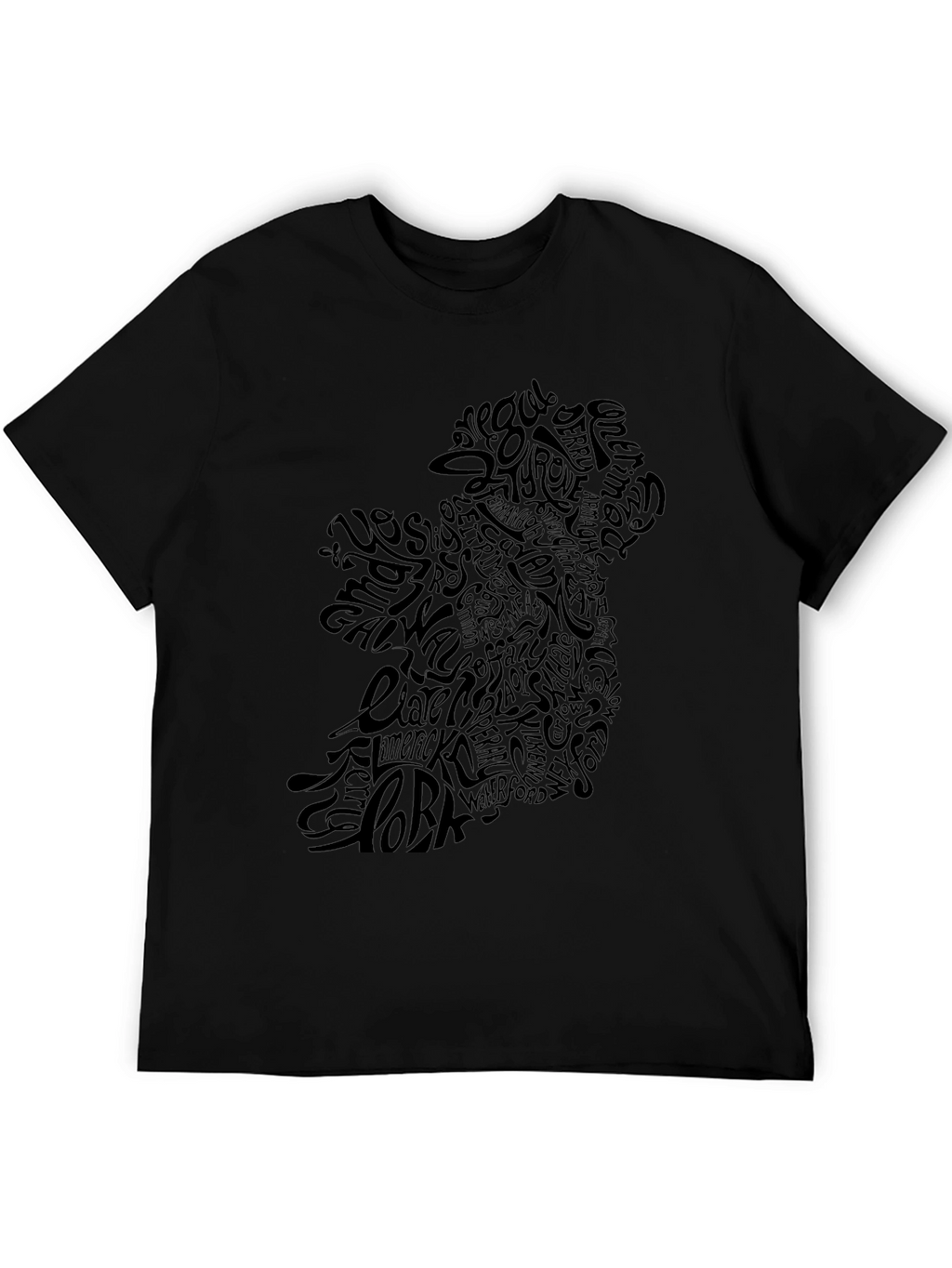 Ireland Map Word Art T-Shirt - Irish Pride