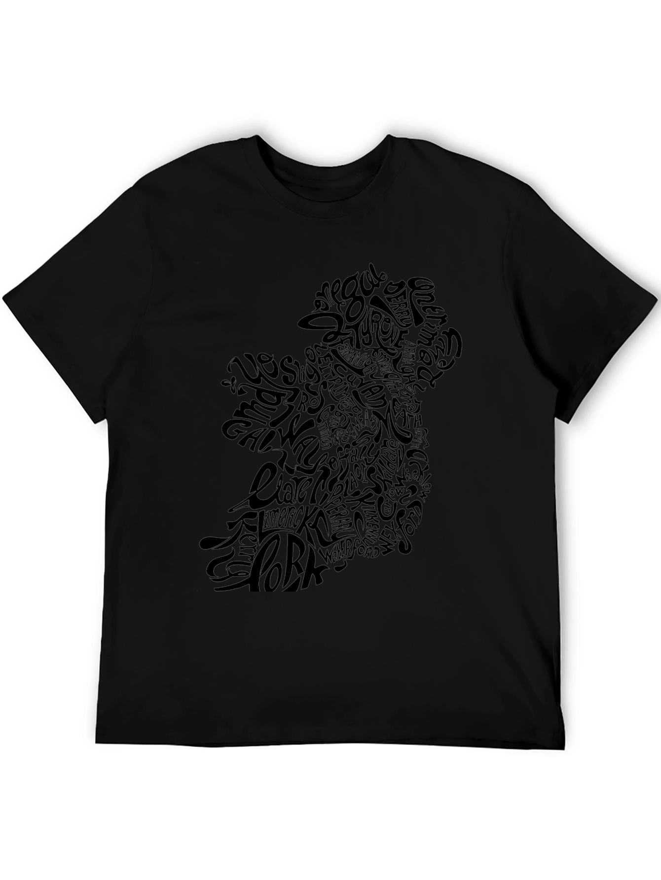 Ireland Map Word Art T-Shirt - Irish Pride