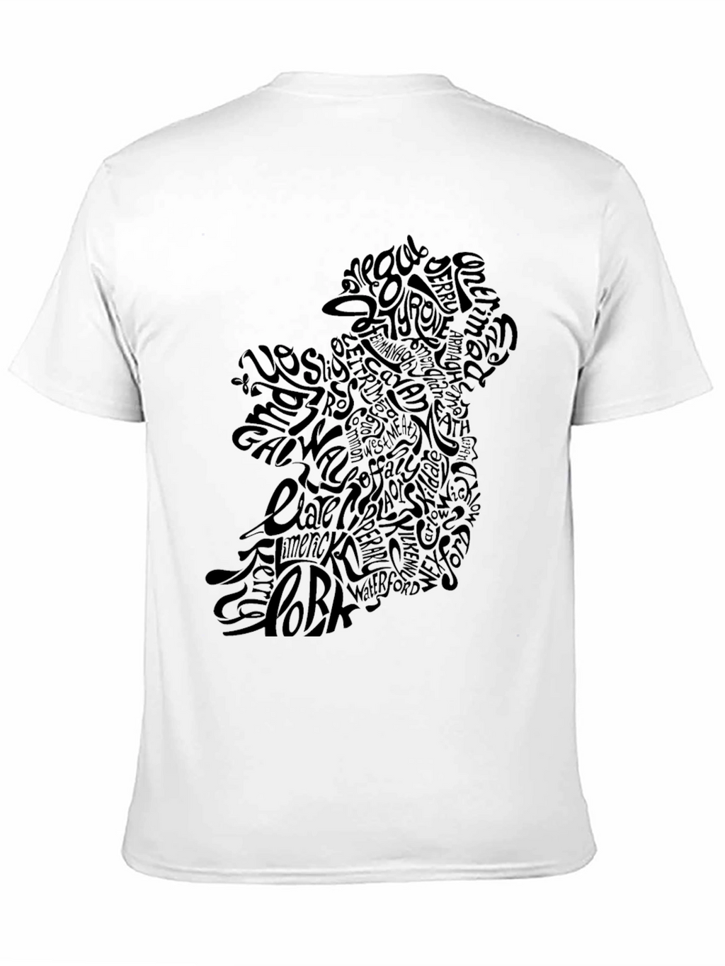 Ireland Map Word Art T-Shirt - Irish Pride