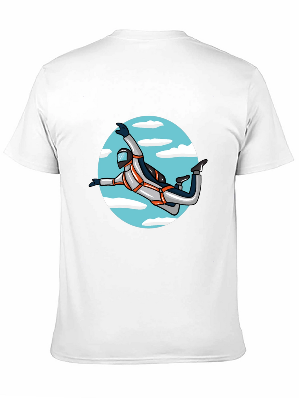 Skydiver Graphic Tee - Black Crew Neck Shirt