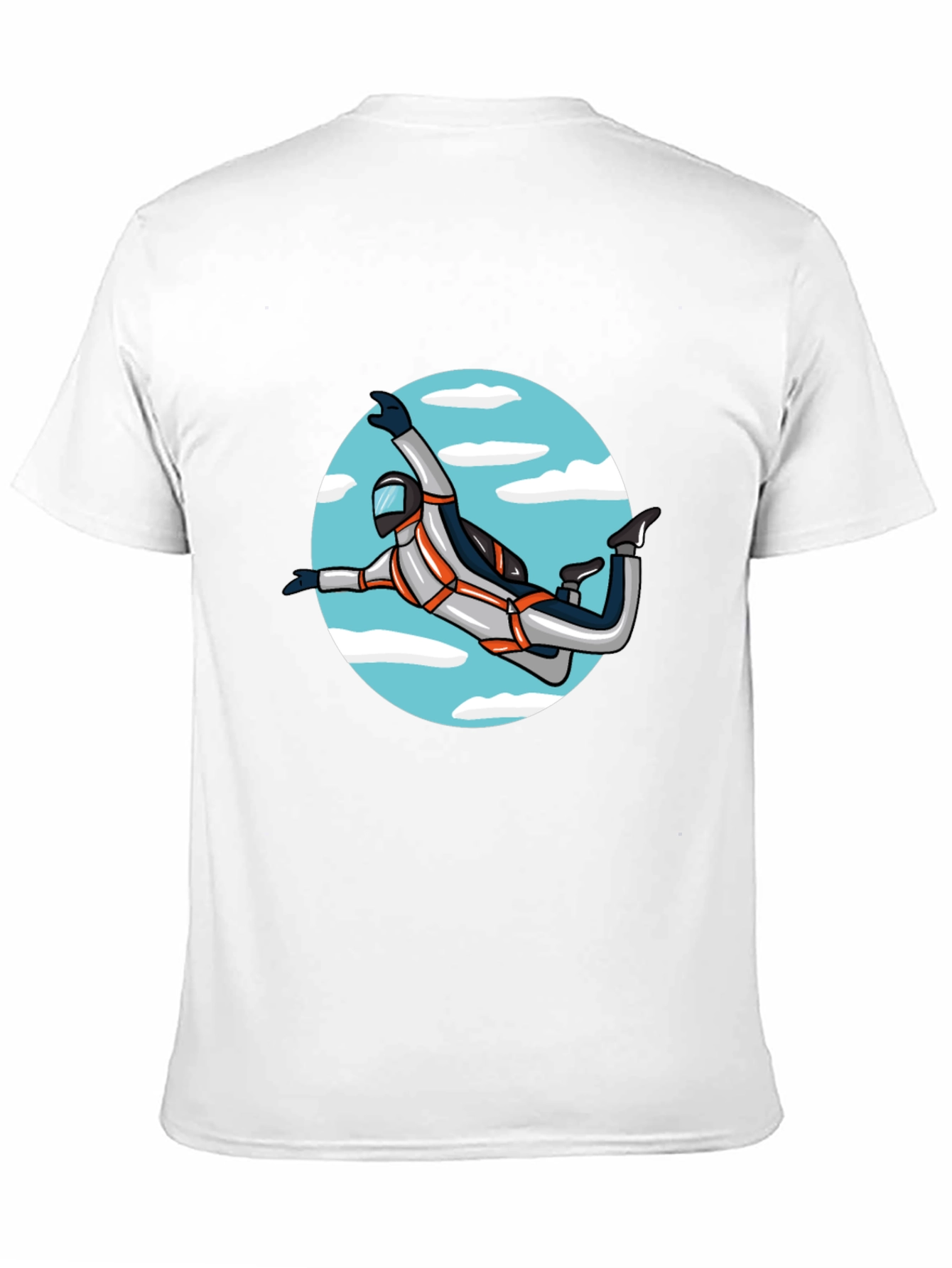 Skydiver Graphic Tee - Black Crew Neck Shirt