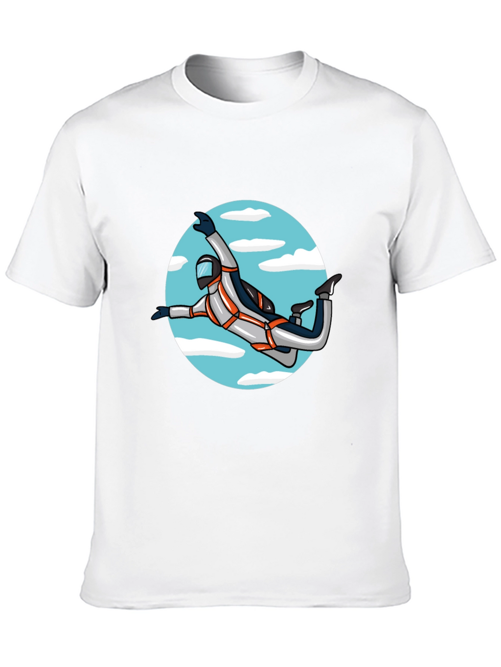 Skydiver Graphic Tee - Black Crew Neck Shirt