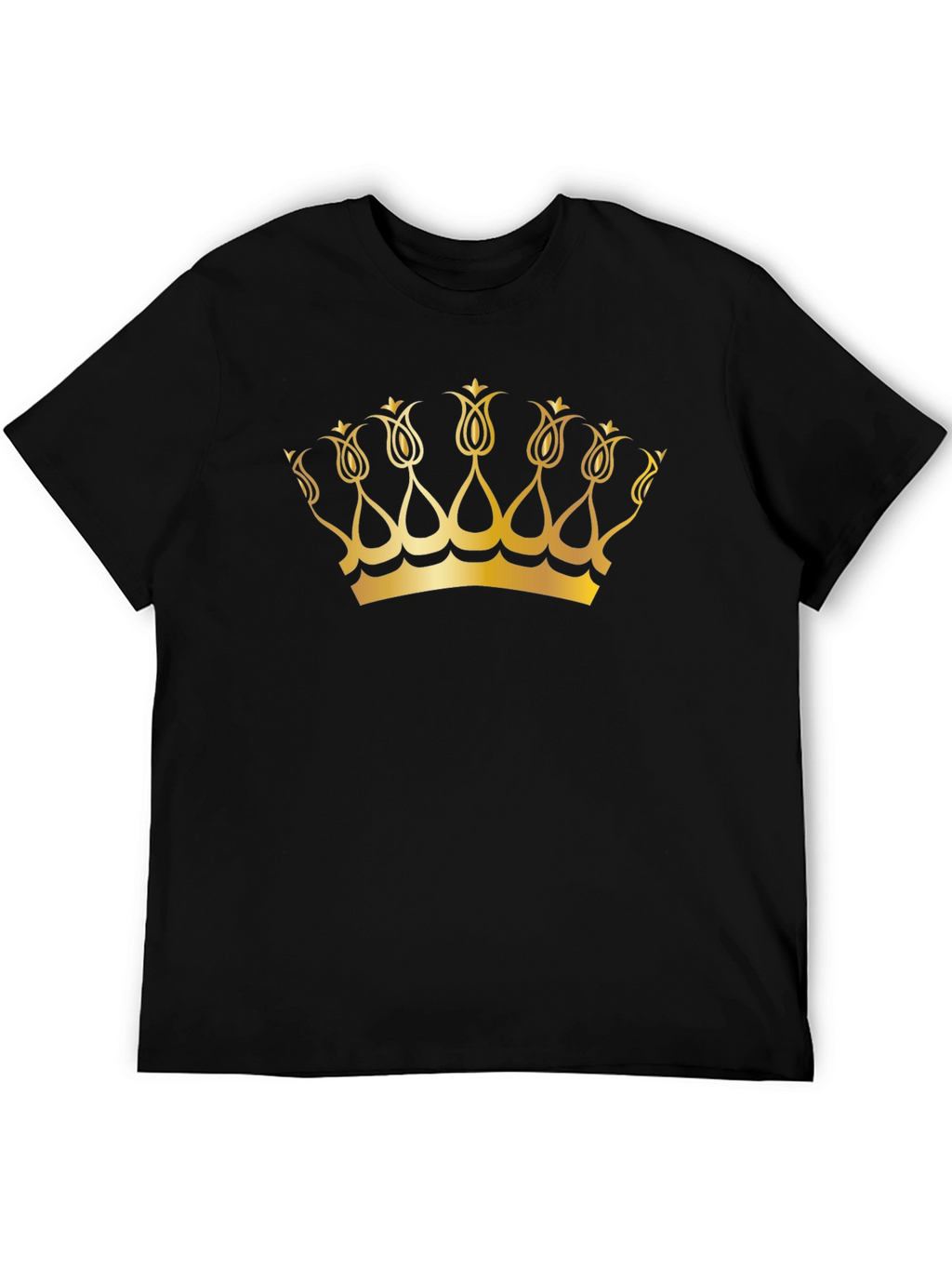 Golden Crown Graphic Black T-Shirt