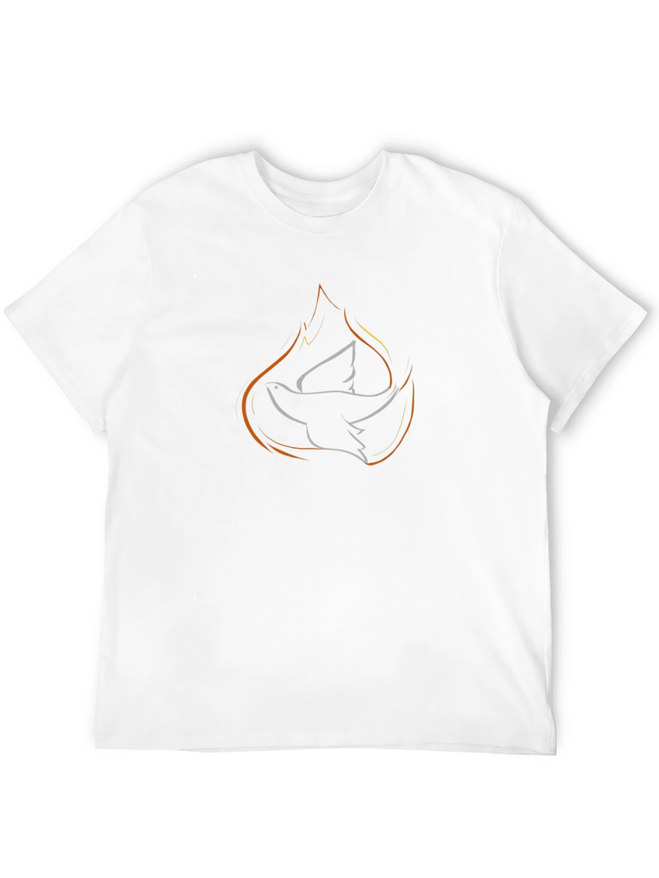 Dove & Flame Graphic Black T-Shirt