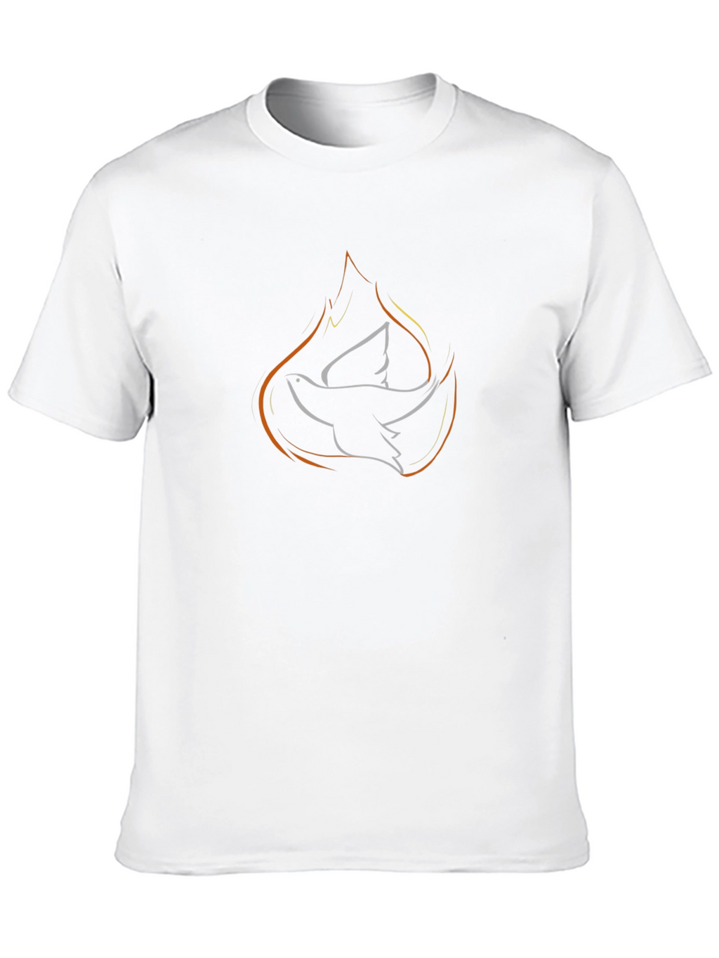Dove & Flame Graphic Black T-Shirt