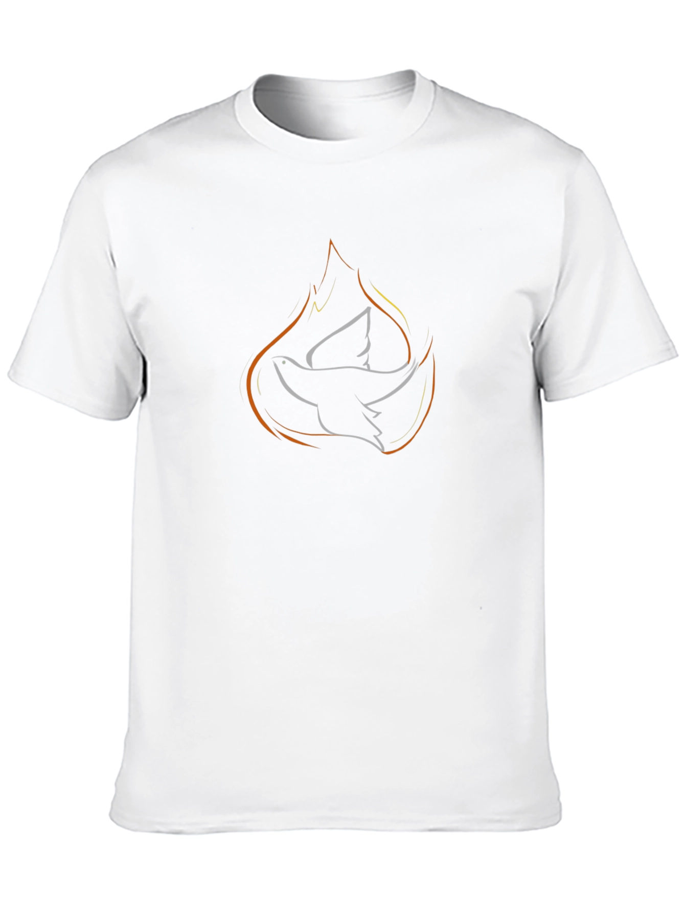 Dove & Flame Graphic Black T-Shirt