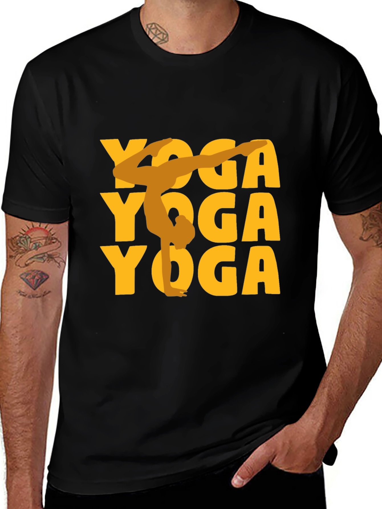 Yoga Pose Graphic Print T-Shirt