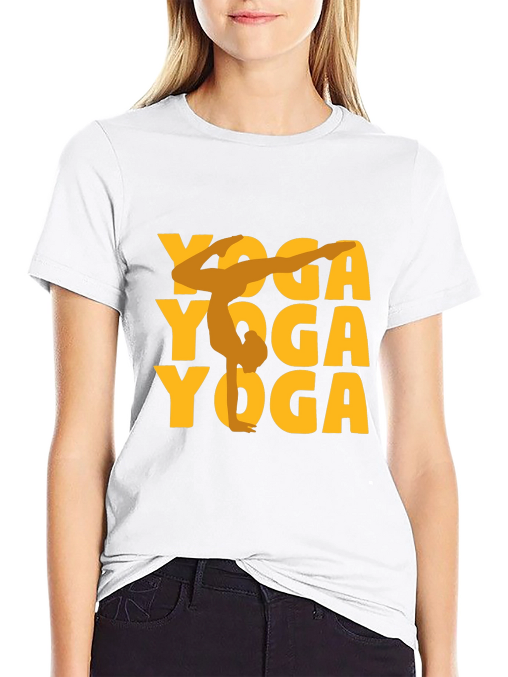 Yoga Pose Graphic Print T-Shirt