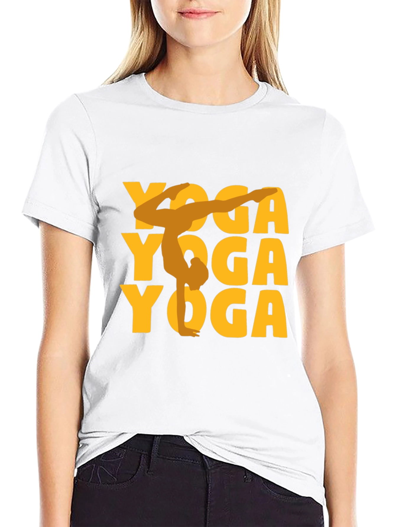 Yoga Pose Graphic Print T-Shirt