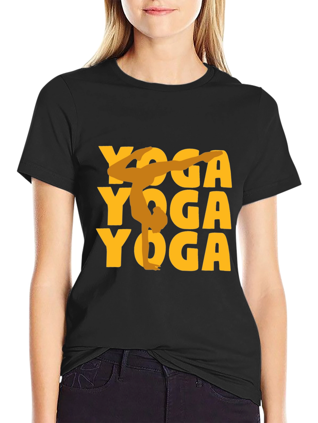 Yoga Pose Graphic Print T-Shirt