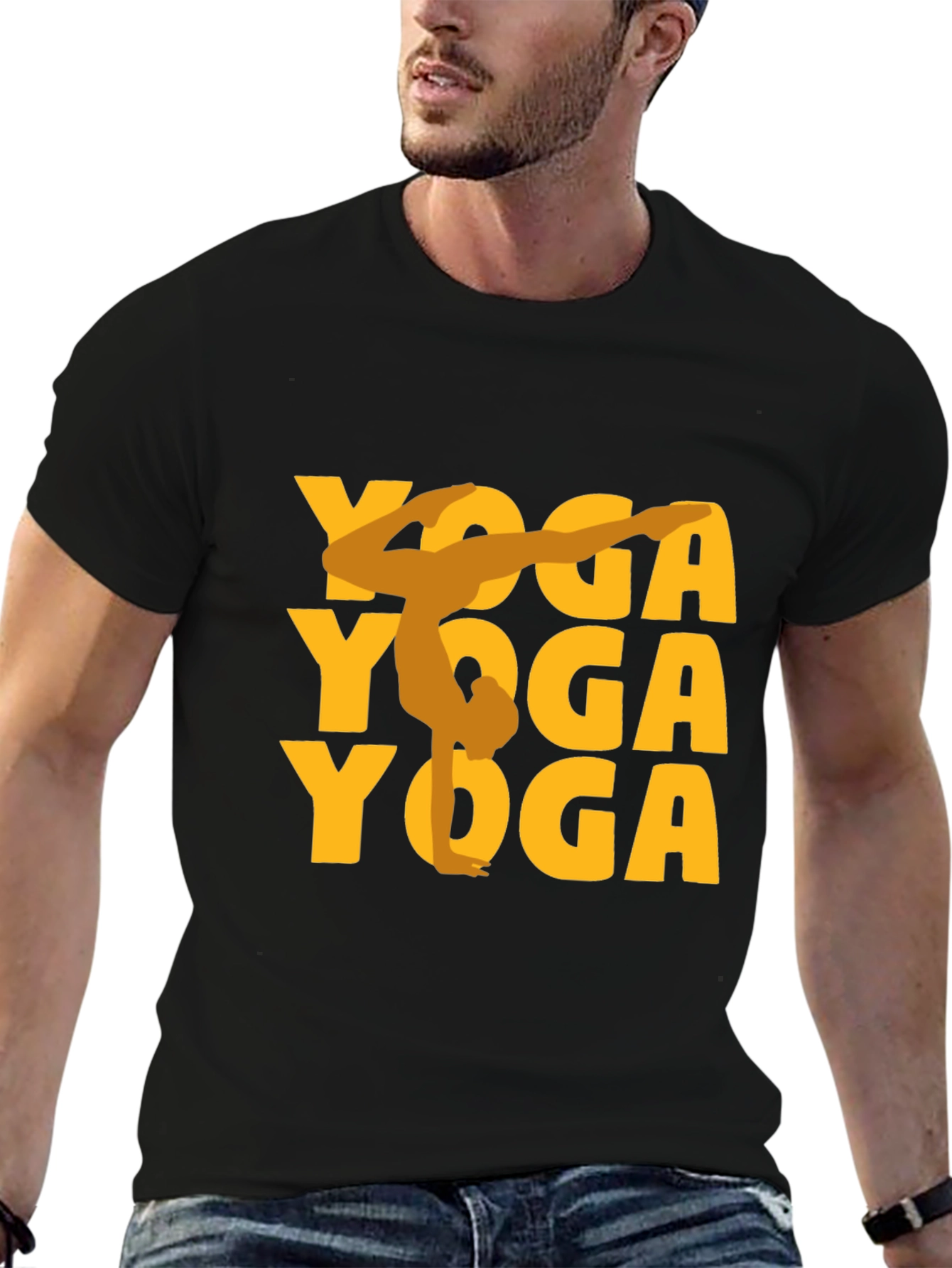 Yoga Pose Graphic Print T-Shirt