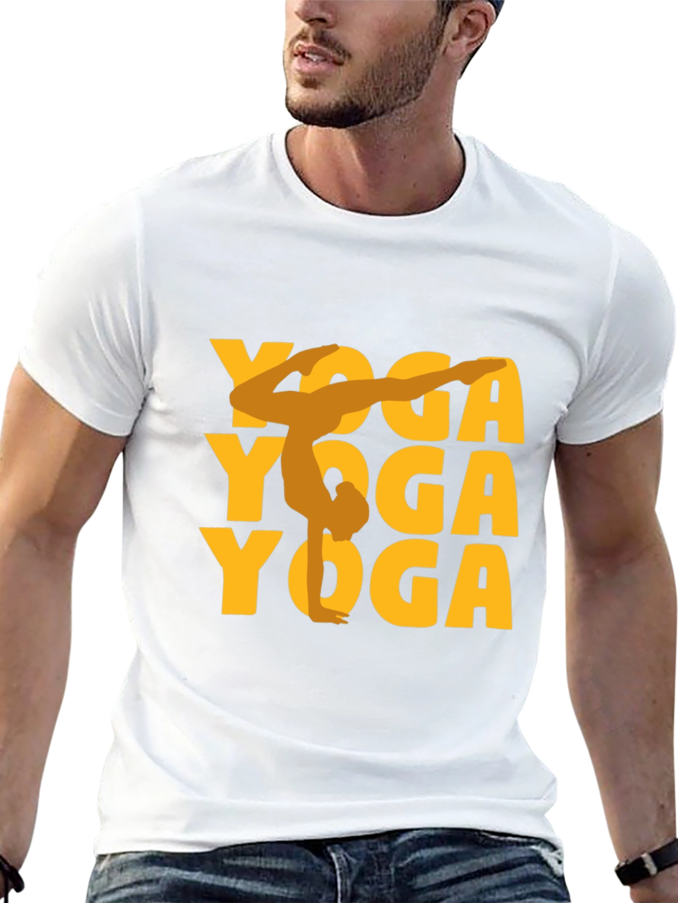Yoga Pose Graphic Print T-Shirt