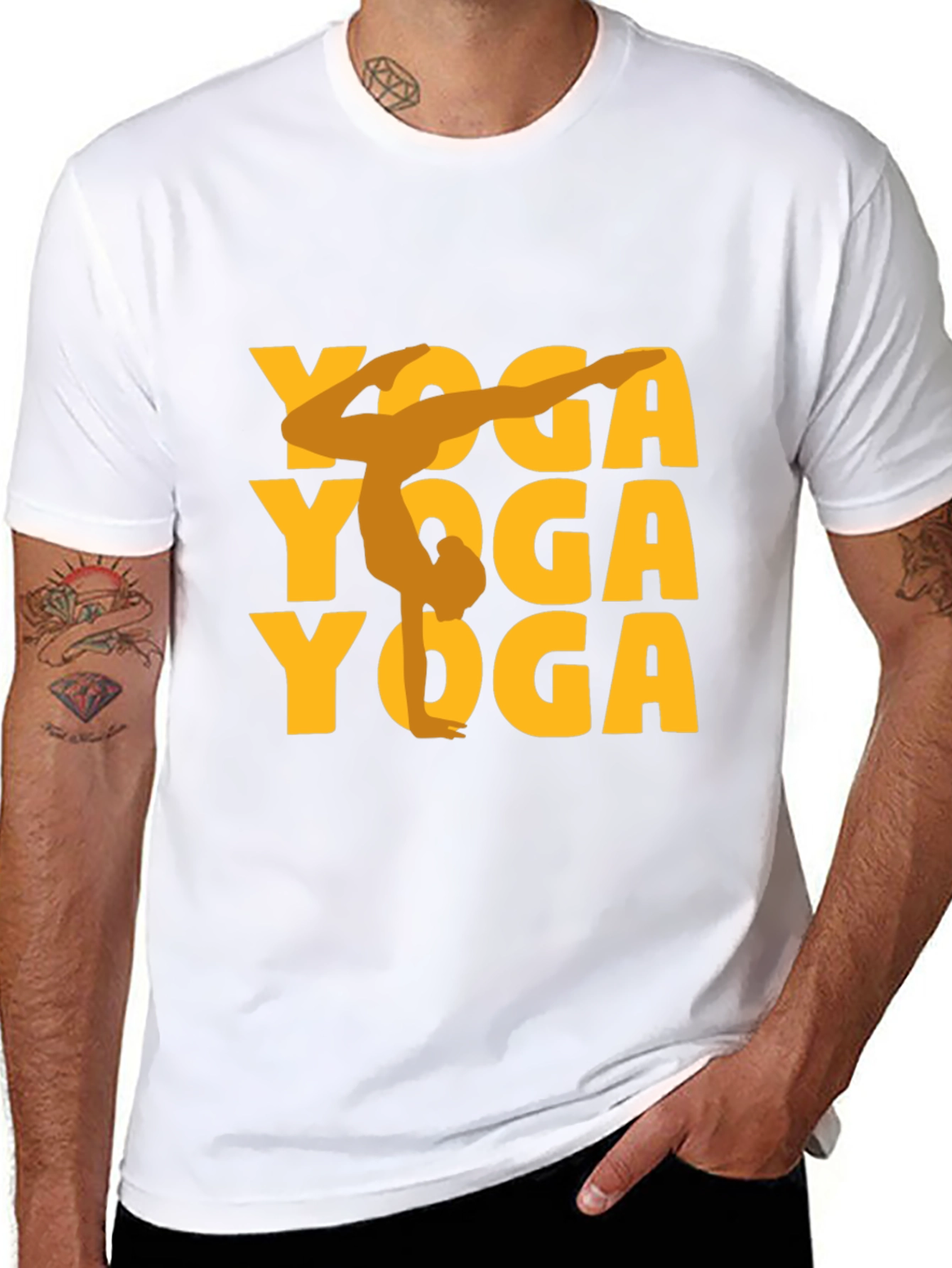 Yoga Pose Graphic Print T-Shirt