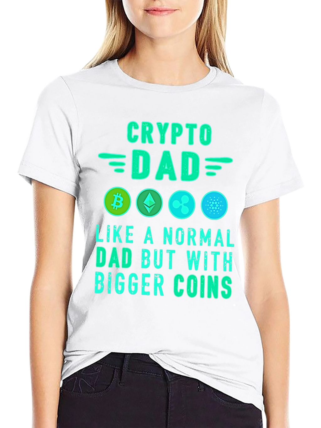 Crypto Dad T-Shirt: Bitcoin Ethereum Ripple Cardano