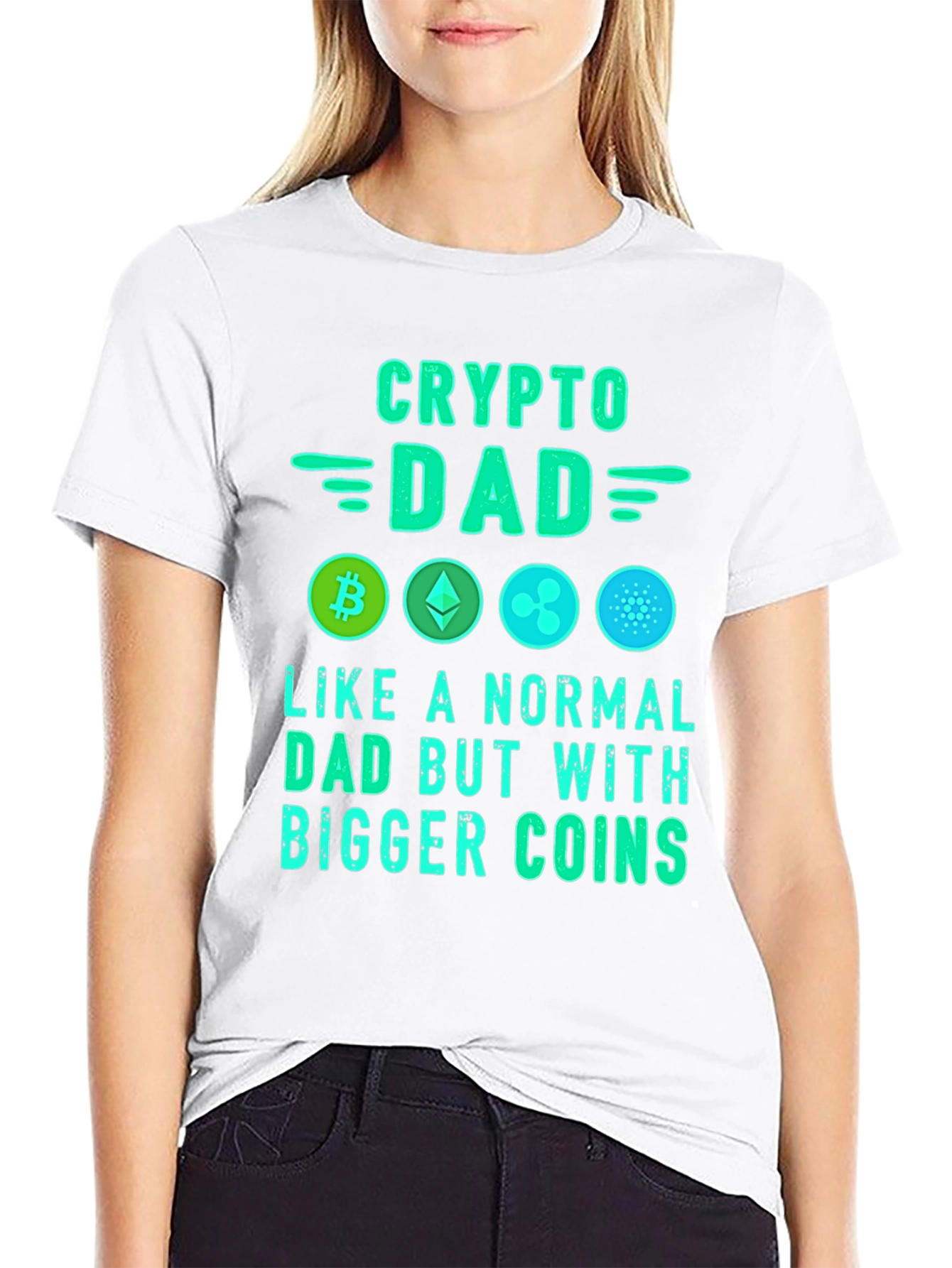 Crypto Dad T-Shirt: Bitcoin Ethereum Ripple Cardano