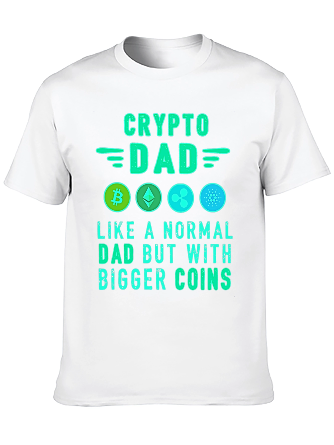 Crypto Dad T-Shirt: Bitcoin Ethereum Ripple Cardano