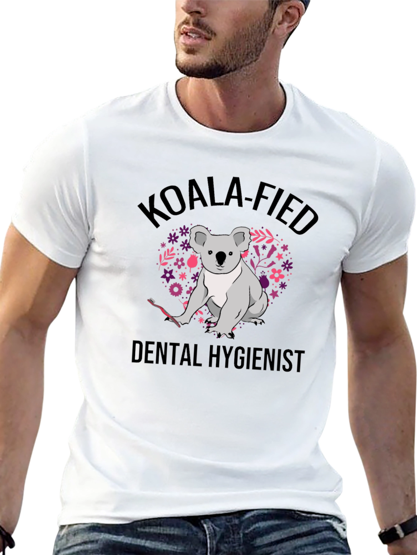 Koala-Fied Dental Hygienist Black T-Shirt