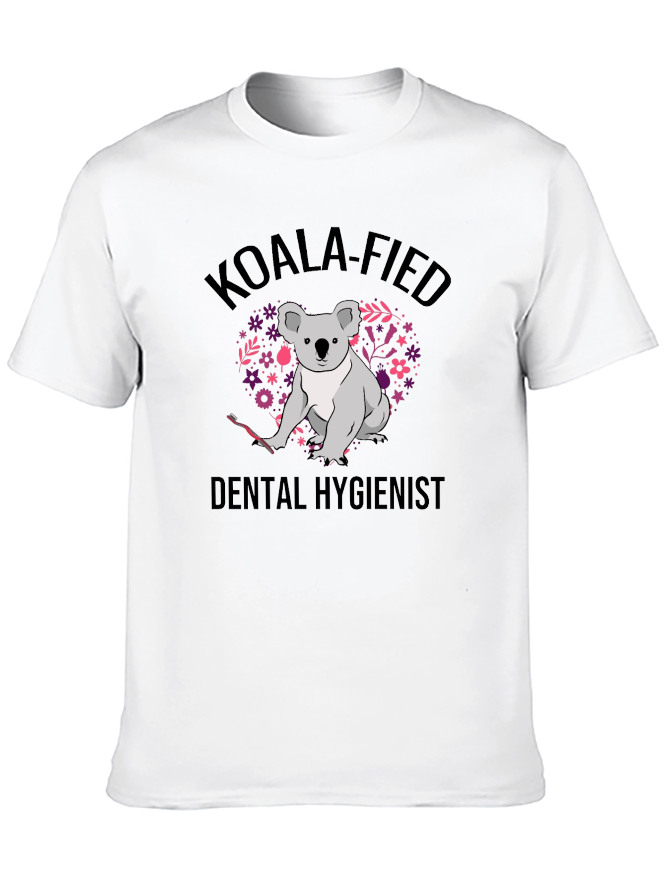 Koala-Fied Dental Hygienist Black T-Shirt