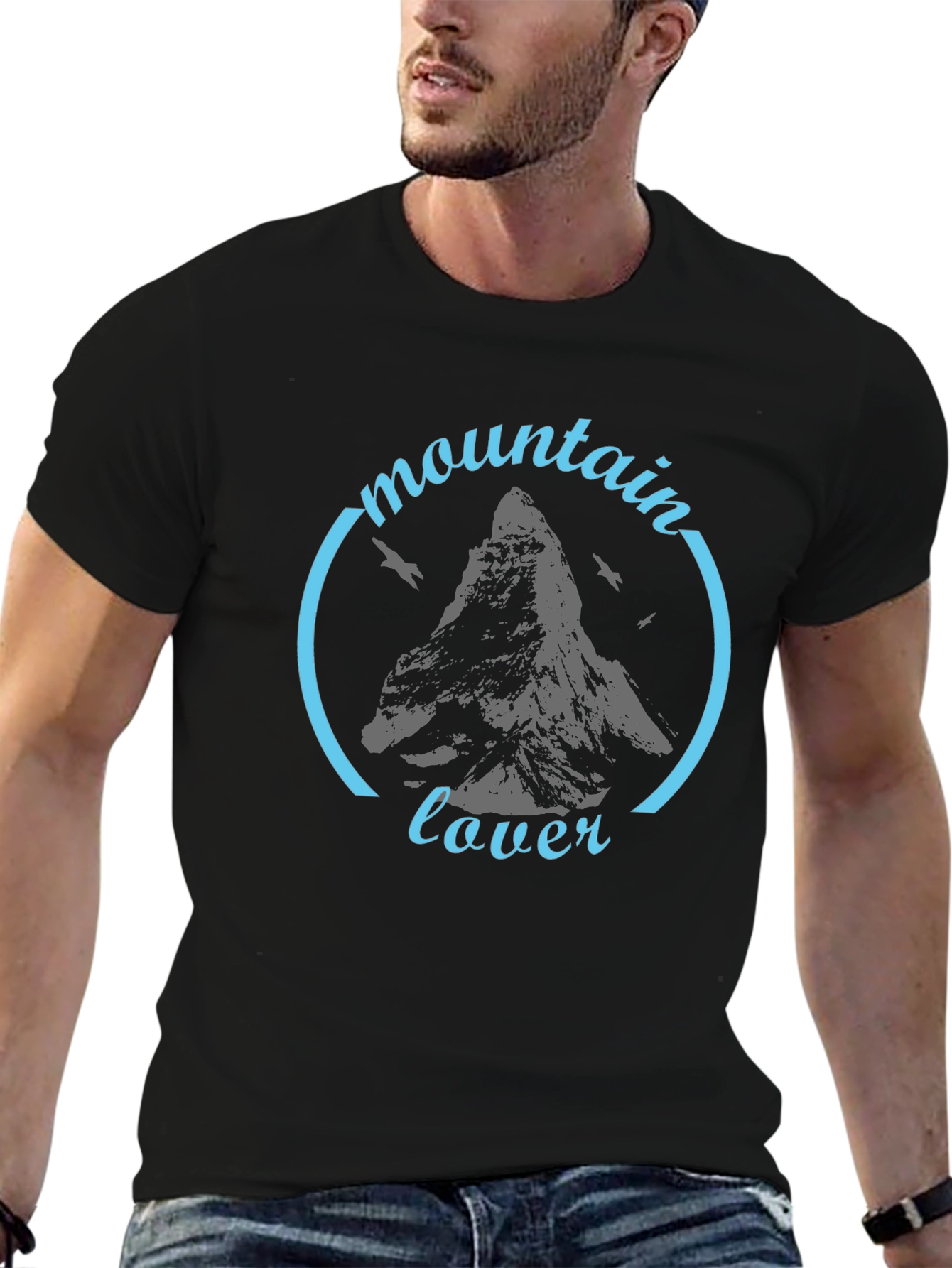 Mountain Lover Black Graphic T-Shirt