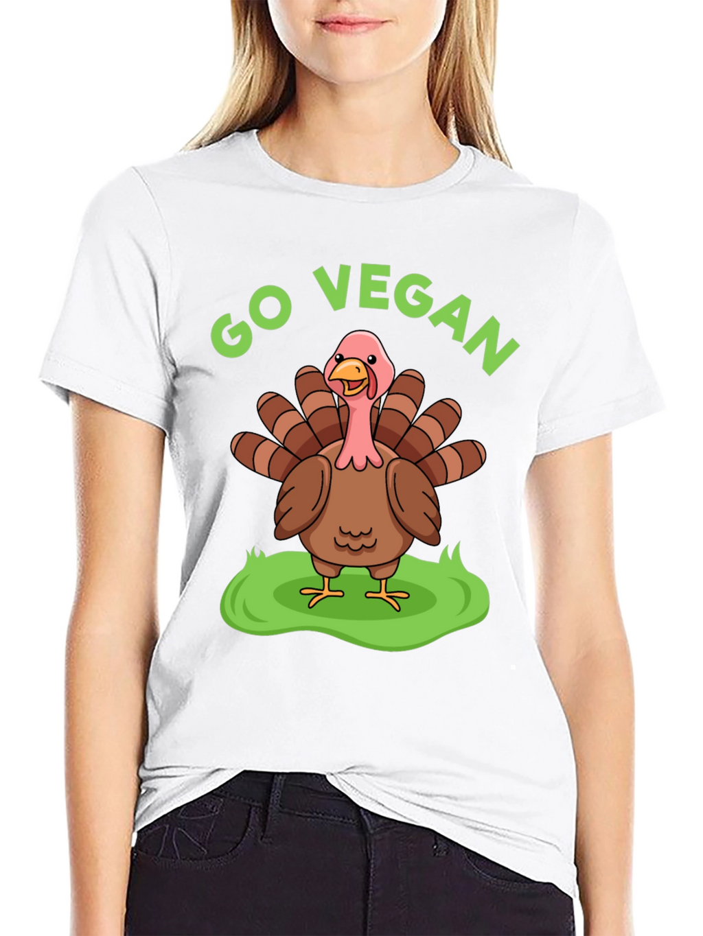 Go Vegan Turkey T-Shirt - Thanksgiving Humor