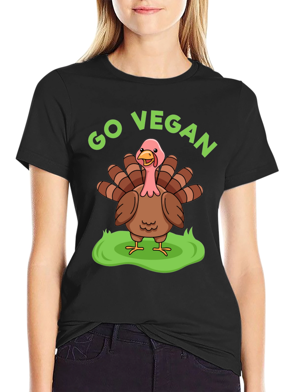 Go Vegan Turkey T-Shirt - Thanksgiving Humor
