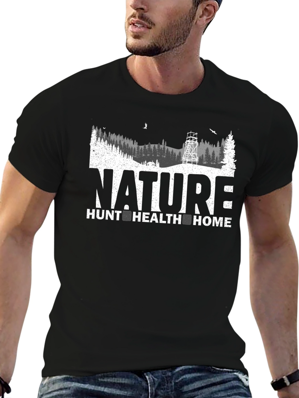 Nature Hunt Health Home Graphic Tee