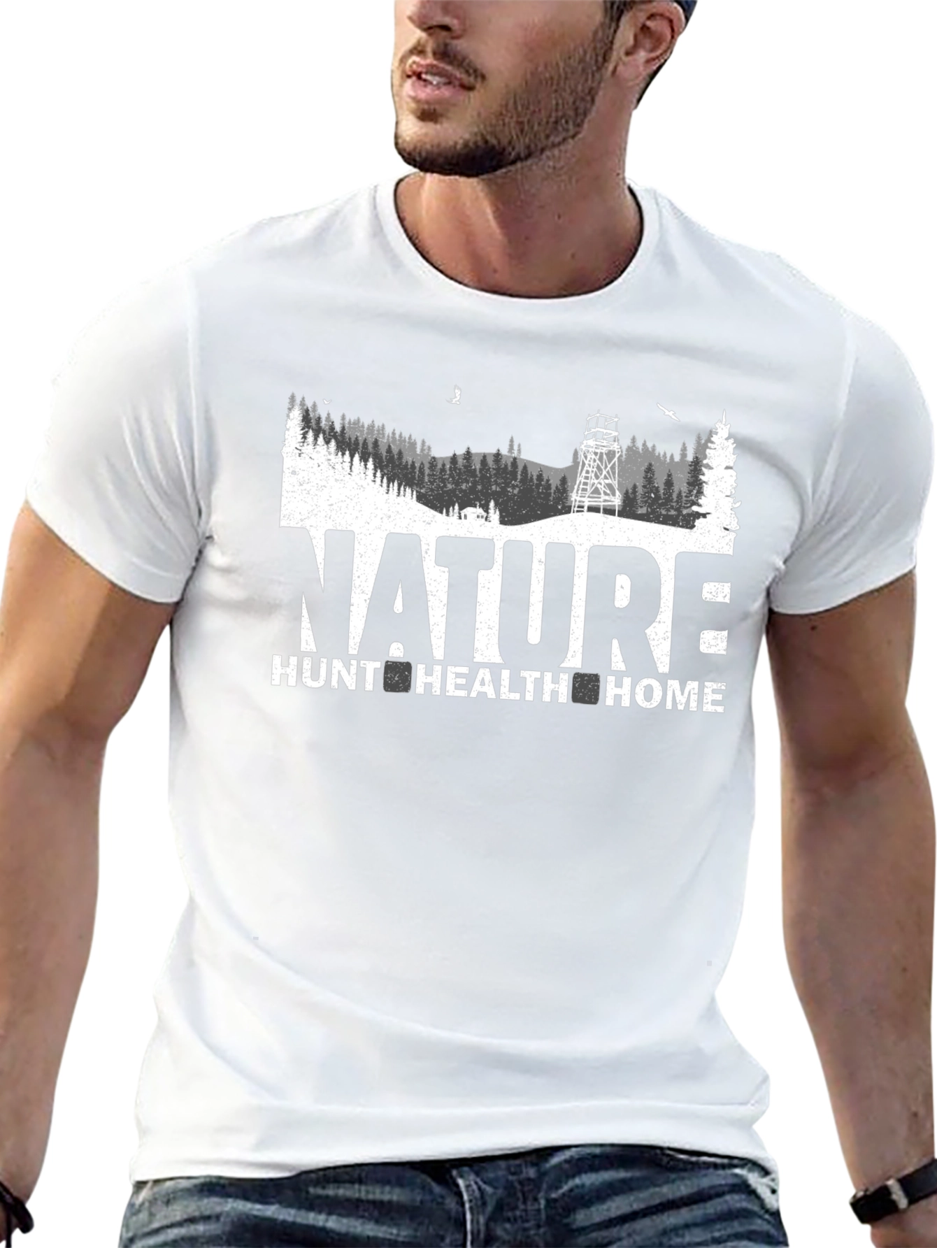 Nature Hunt Health Home Graphic Tee