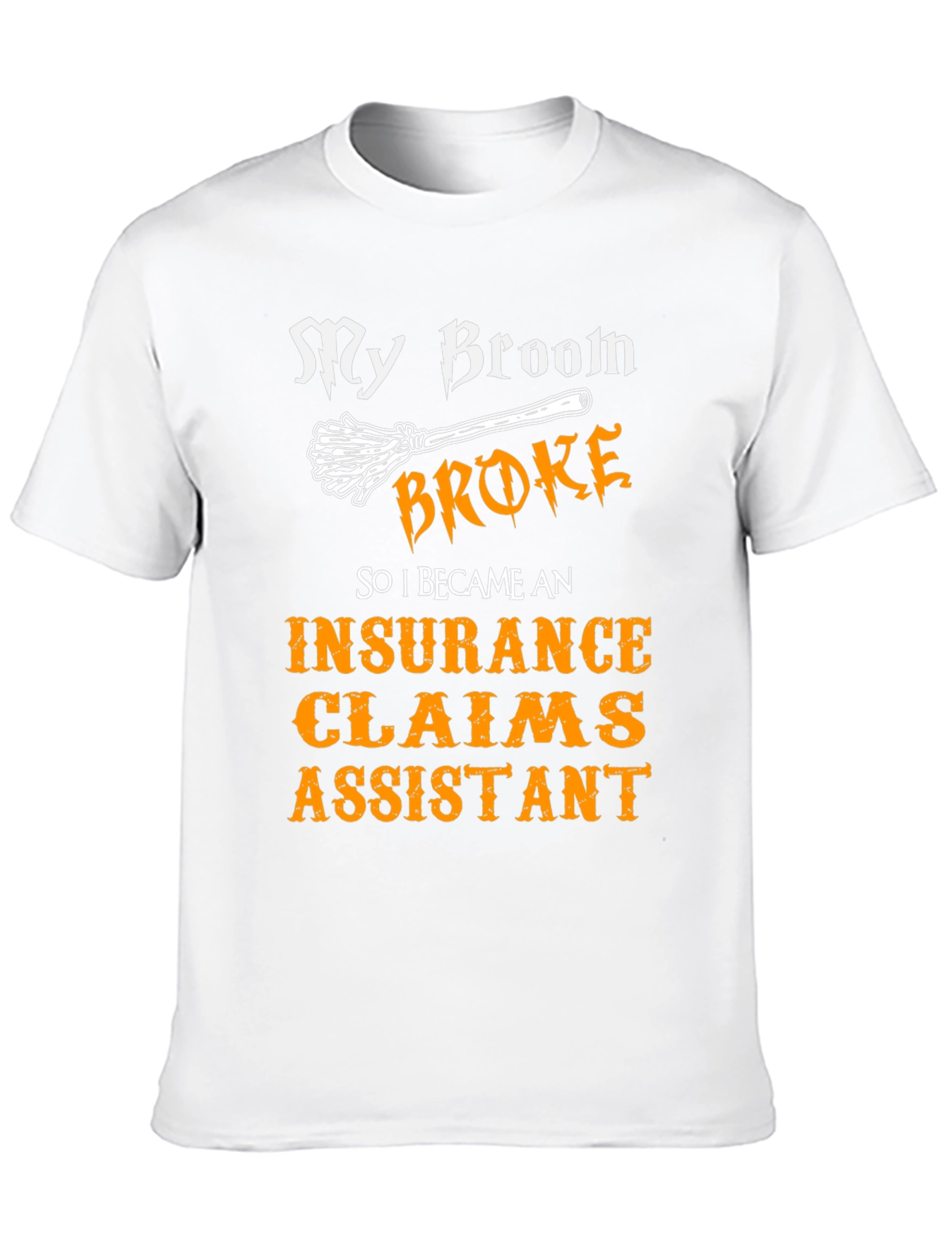 Funny Halloween Insurance Claims Assistant T-Shirt
