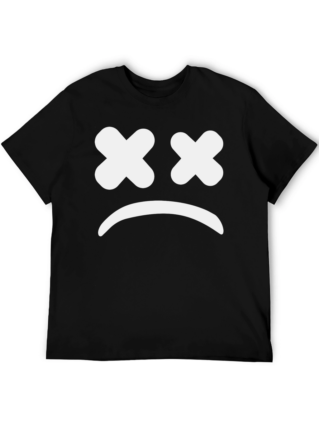 Sad Face Graphic Tee - Unisex Black T-Shirt