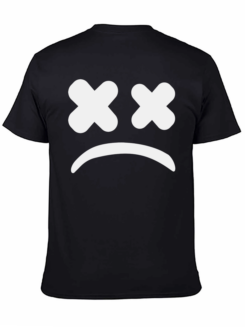 Sad Face Graphic Tee - Unisex Black T-Shirt