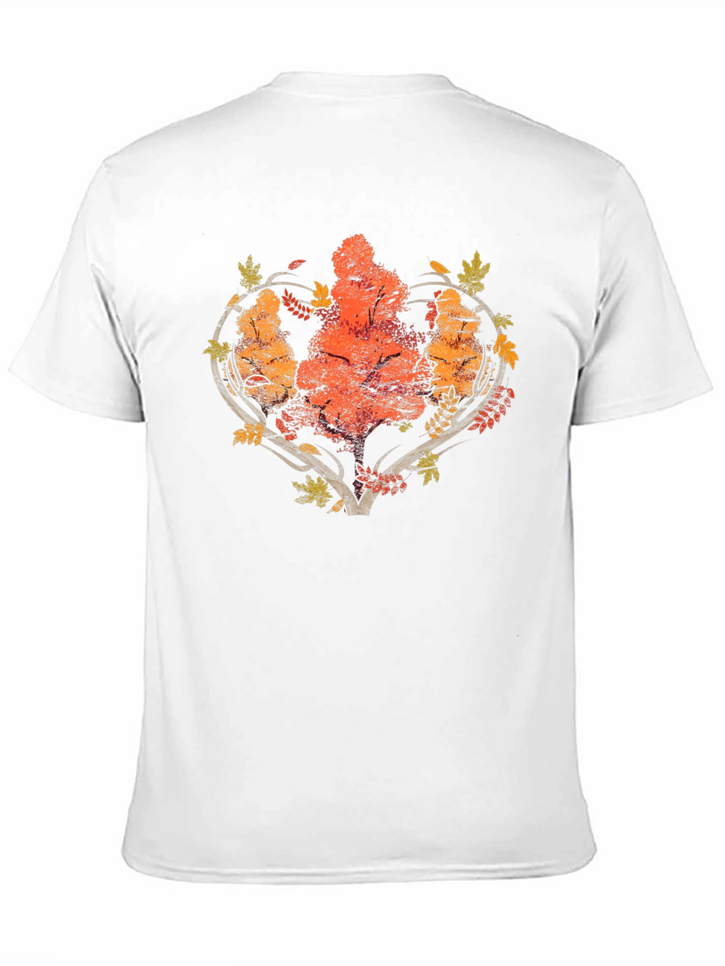 Autumn Tree Heart Graphic Tee - Black