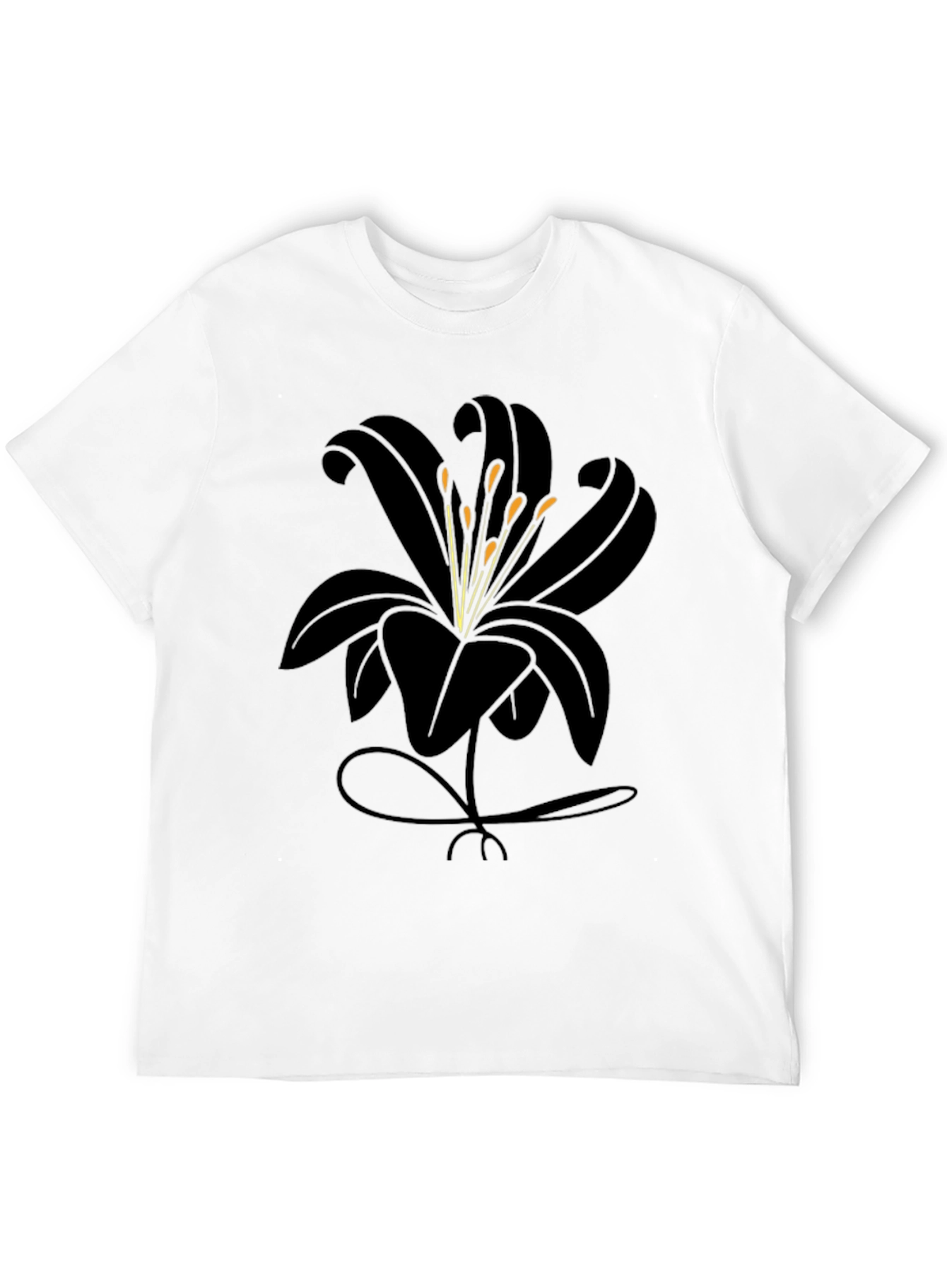 Black Lily Graphic Tee - Stylish Mens Casual Shirt