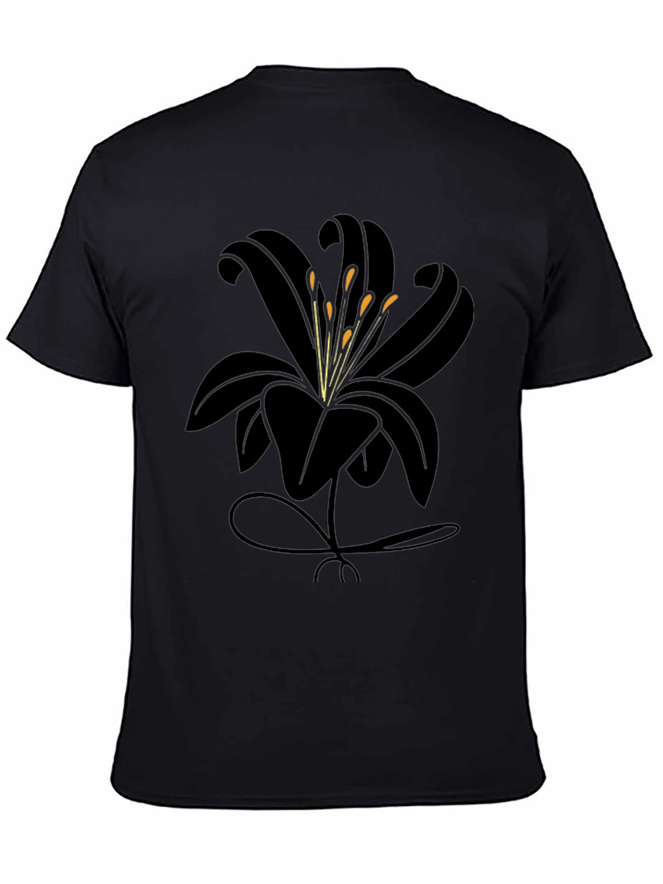 Black Lily Graphic Tee - Stylish Mens Casual Shirt