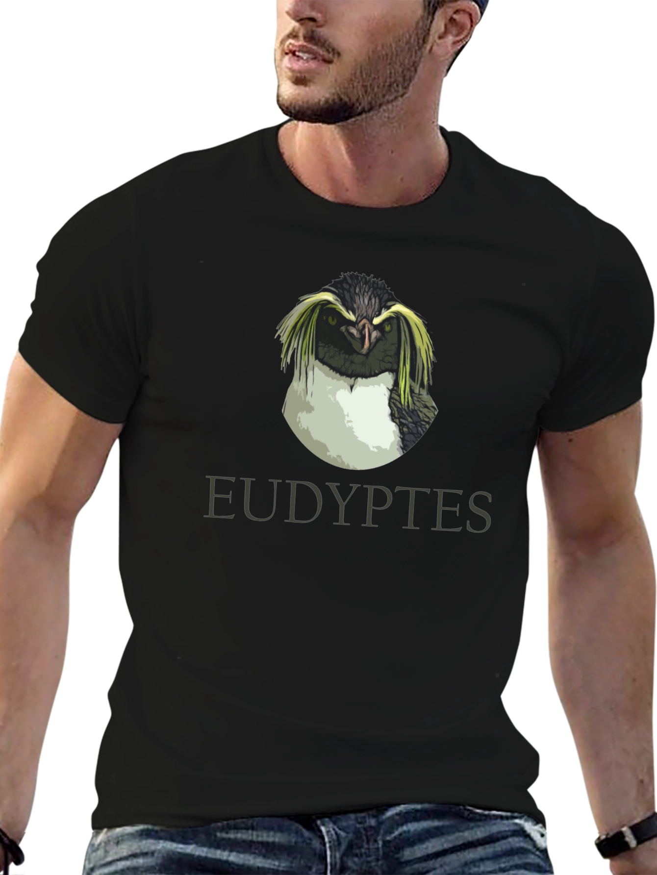 Eudyptes Penguin Graphic T-Shirt - Black