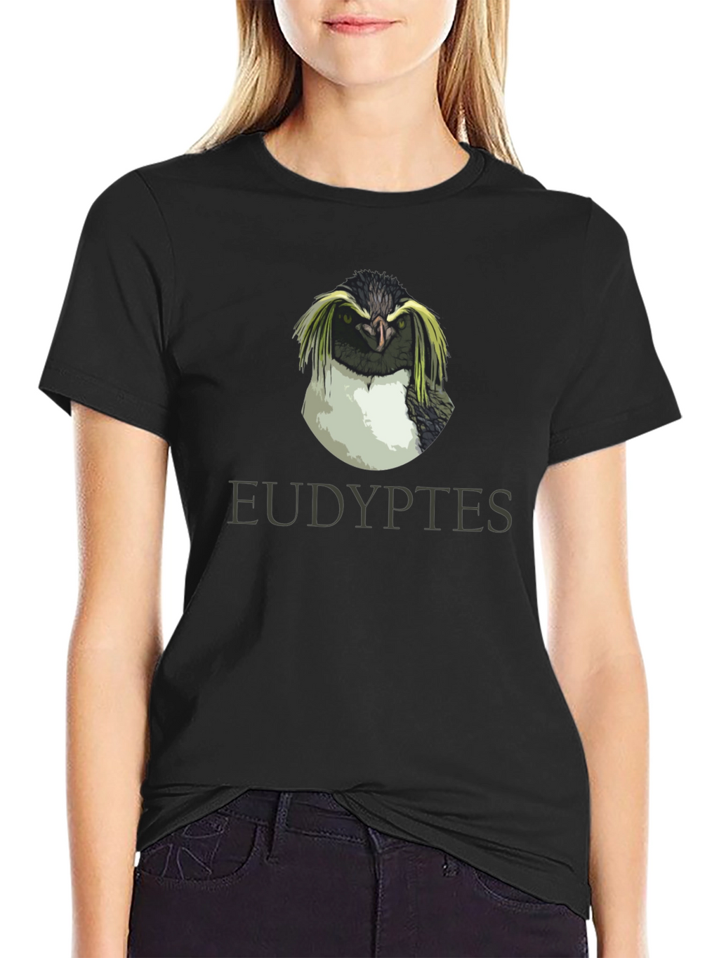 Eudyptes Penguin Graphic T-Shirt - Black