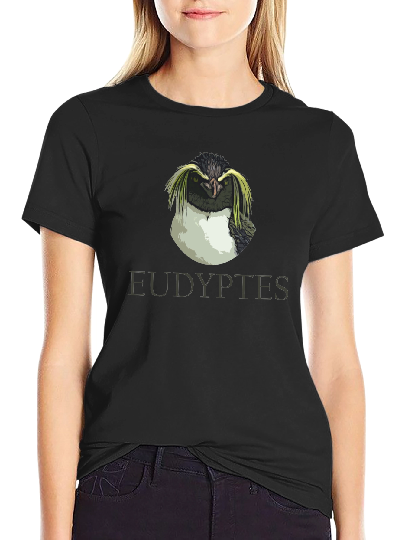 Eudyptes Penguin Graphic T-Shirt - Black