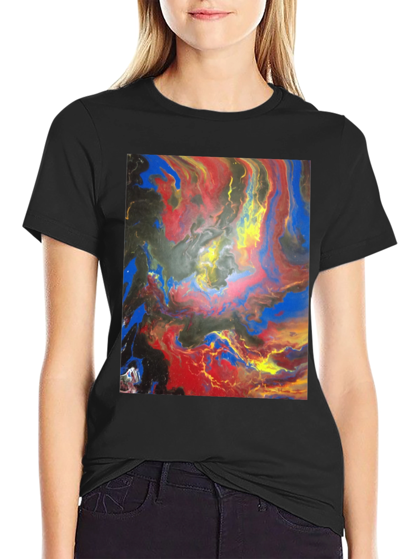 Abstract Art Graphic Tee - Vivid Colors