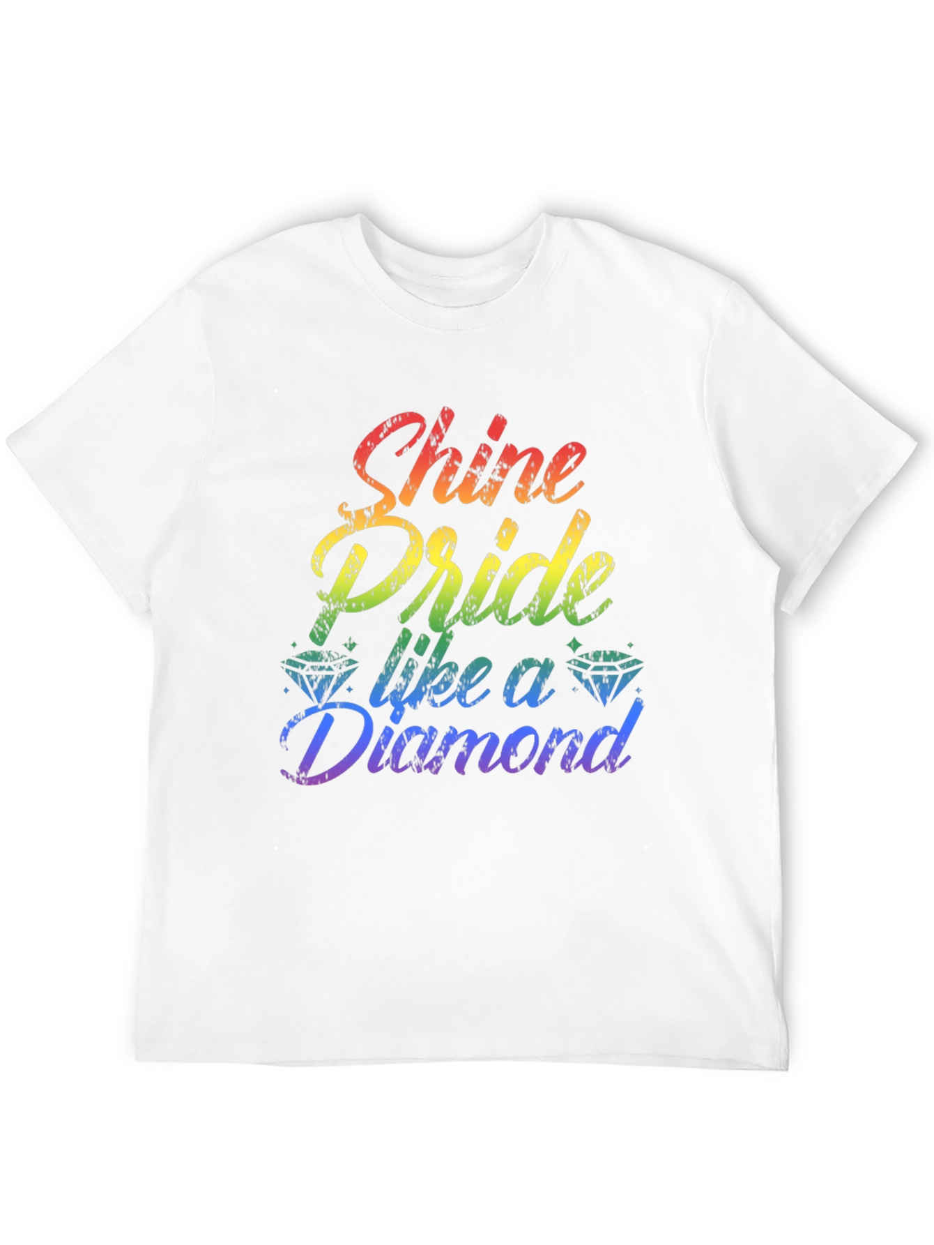 Shine Pride Diamond Graphic Tee - Black