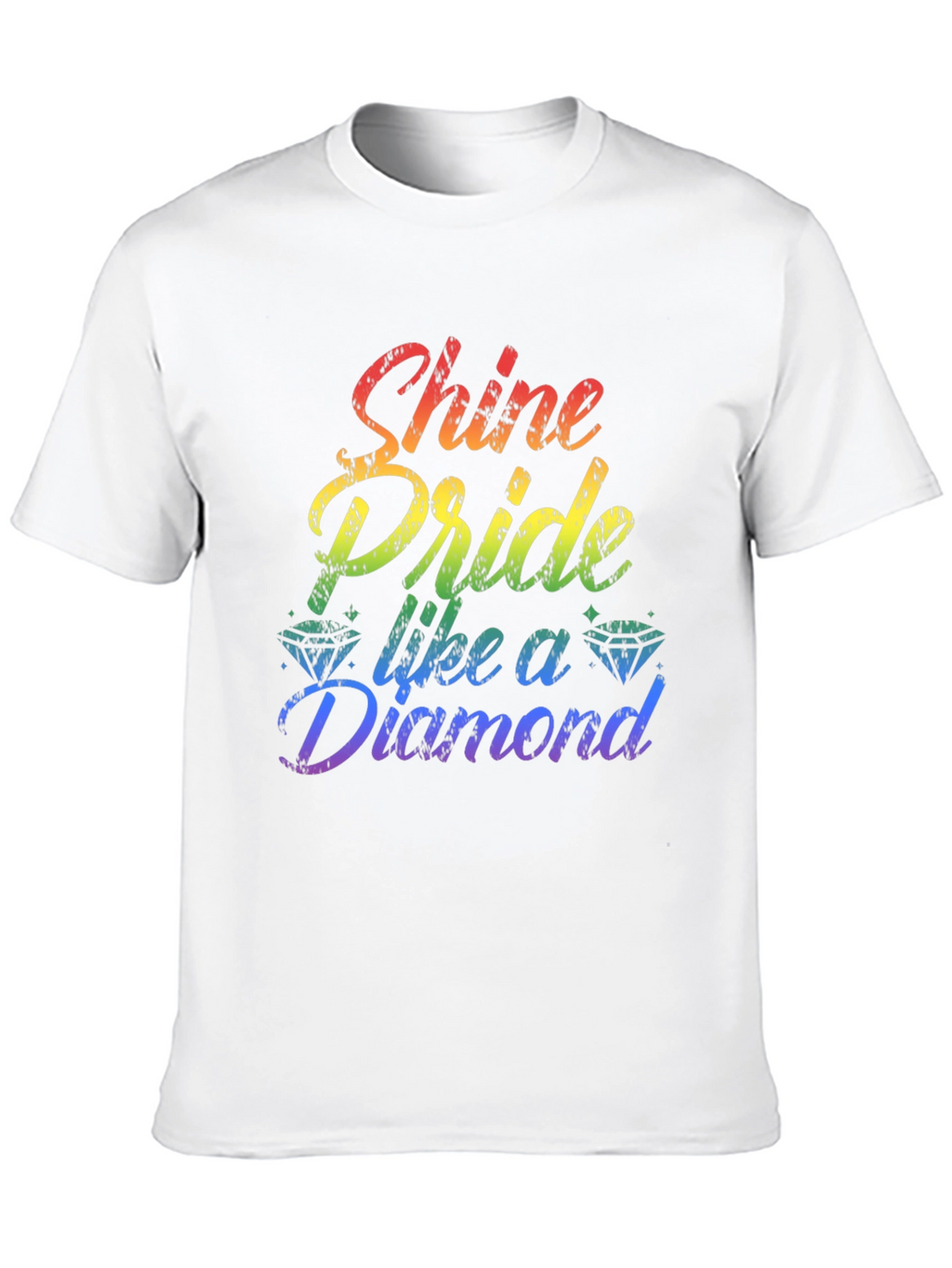 Shine Pride Diamond Graphic Tee - Black