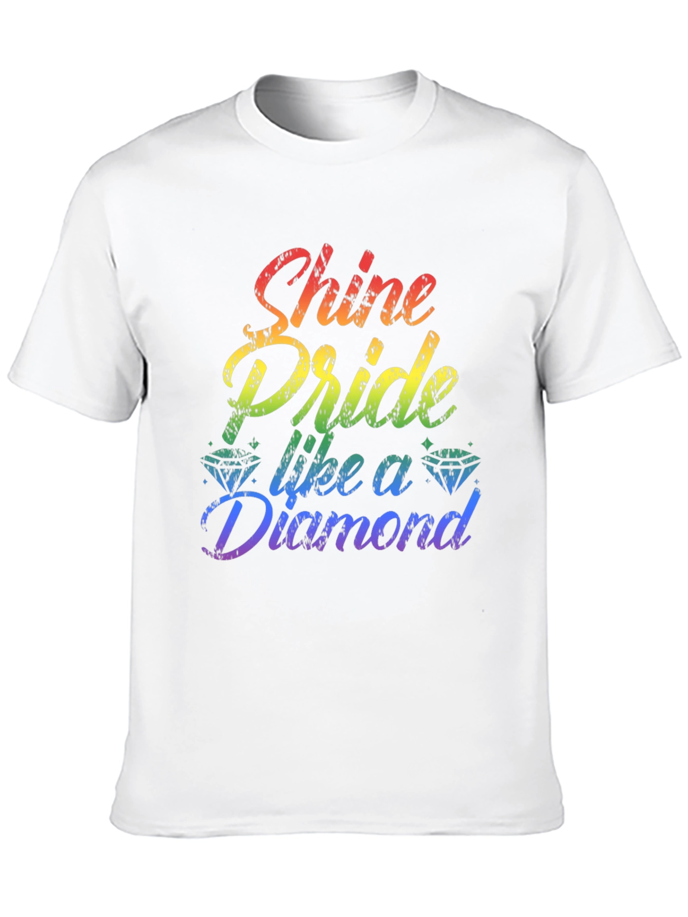 Shine Pride Diamond Graphic Tee - Black